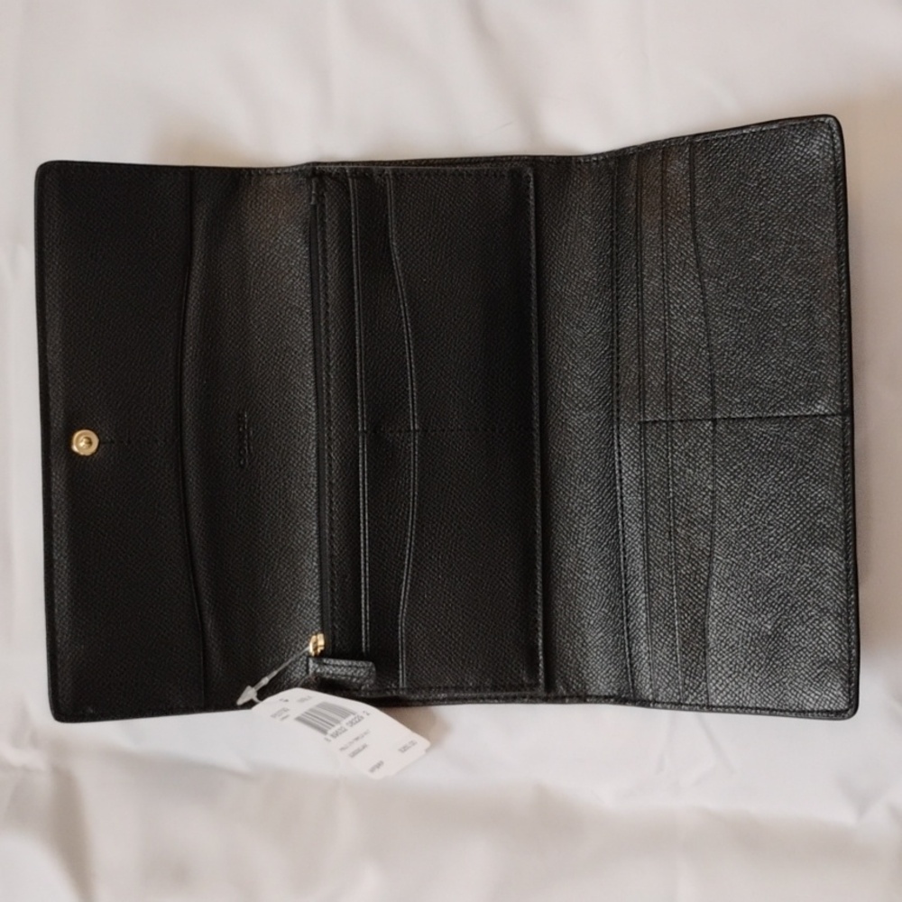 Coach Pebbled Leather Trifold Wallet / new - Picture 5 of 8